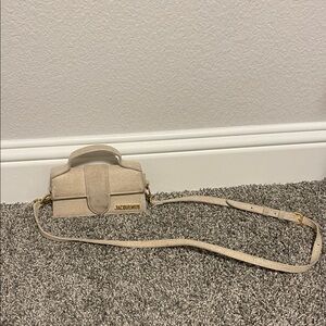 Jacquemus Beige Mini Bag with Gold Accents
